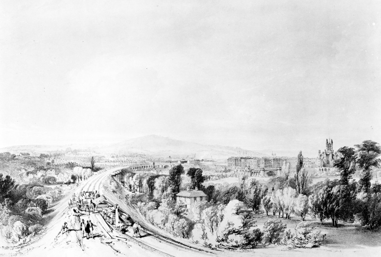 Banho, 1846 (caneta, tinta e papel) de John Cooke Bourne