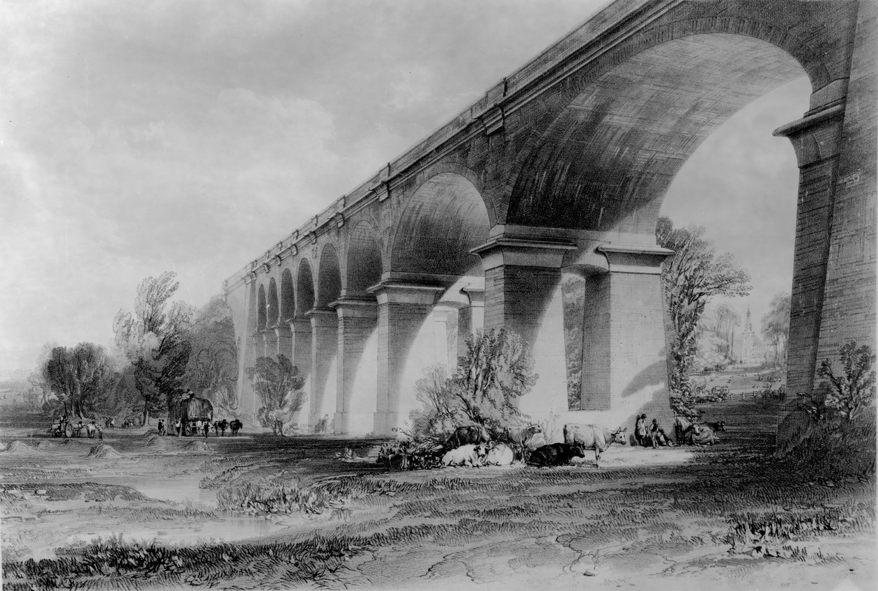 Viaduto de Wharncliffe, c.1840s de John Cooke Bourne