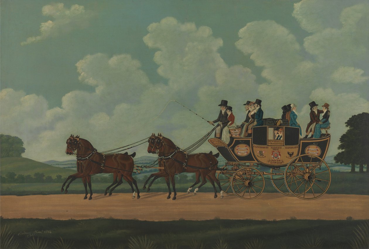 J. e W. Chaplins Dover-London Stage na estrada de John Cordrey