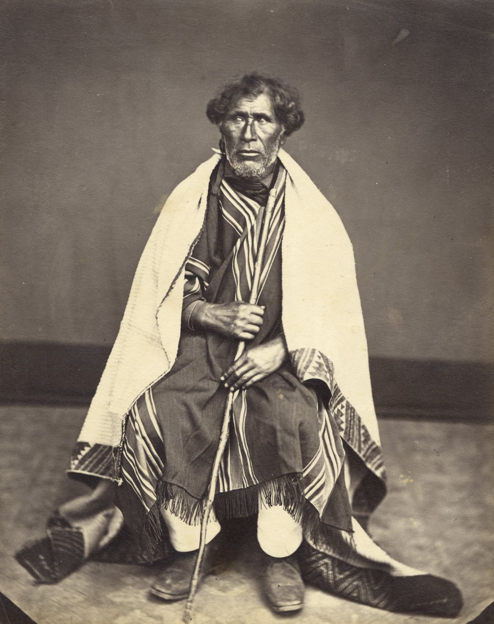 Rei de Tairoa, c.1860 (impressão de albume) de John Nicol Crombie