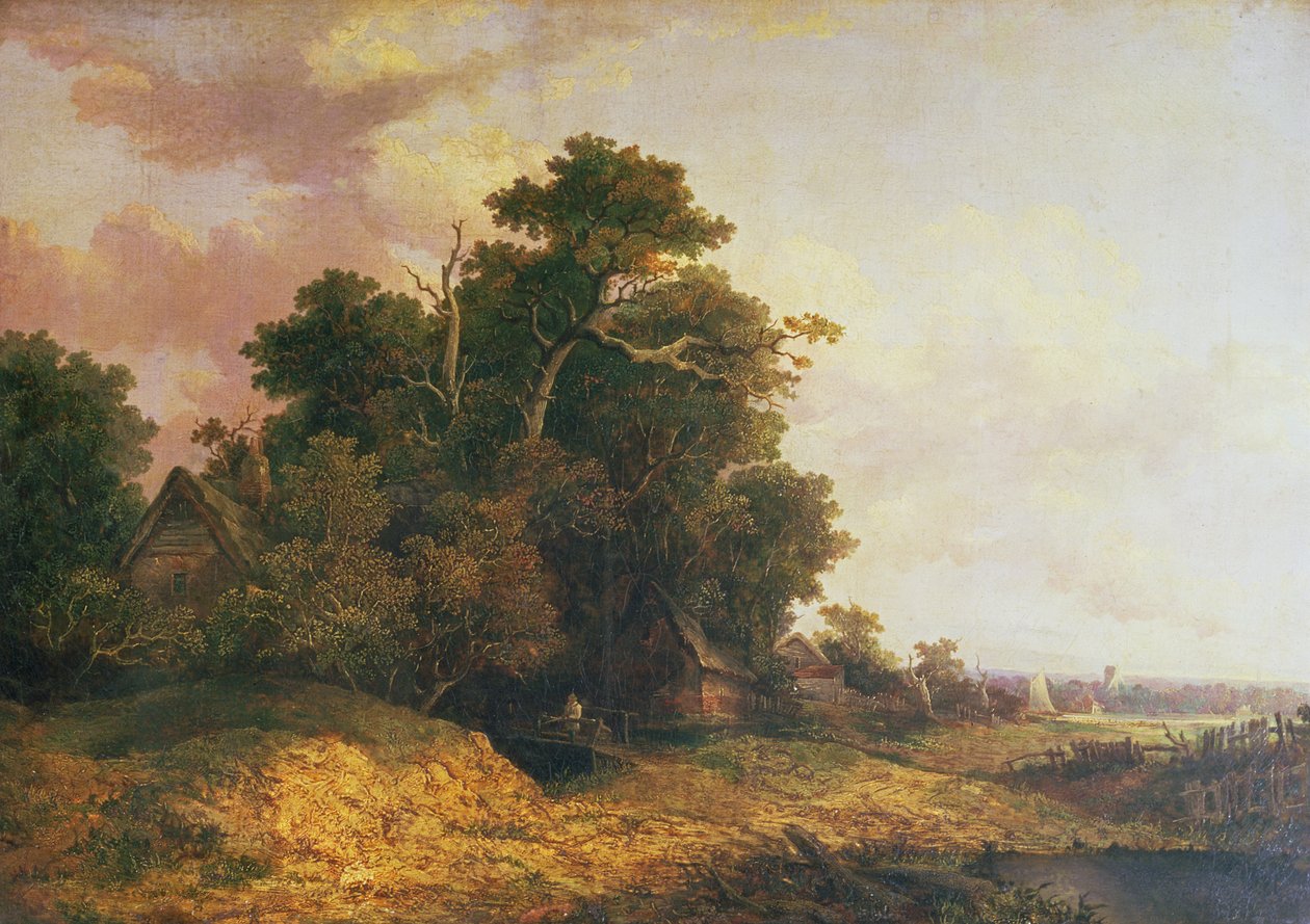 Cena de paisagem em Norfolk de John Crome