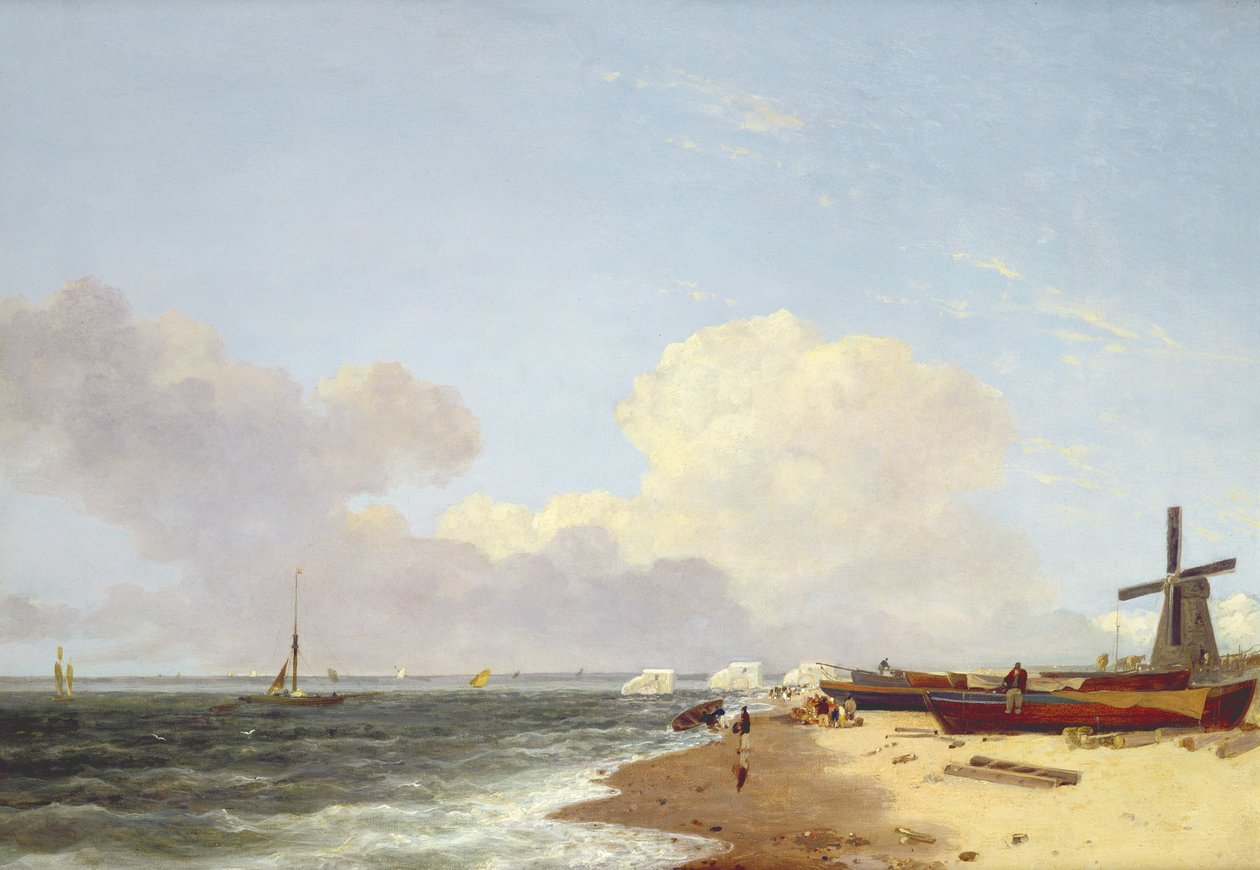 Yarmouth Beach, olhando para o norte - manhã de John Crome