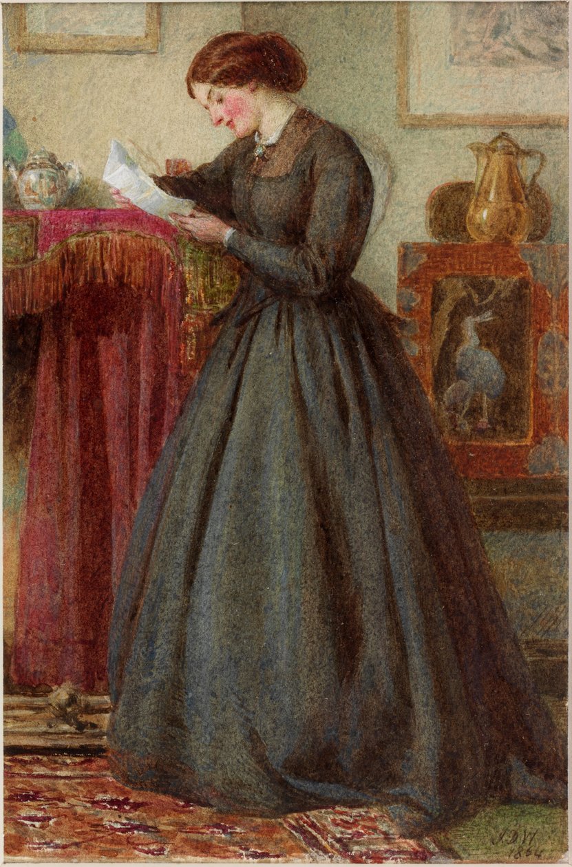 A carta (tinta e aquarela no cartão) de John Dawson Watson