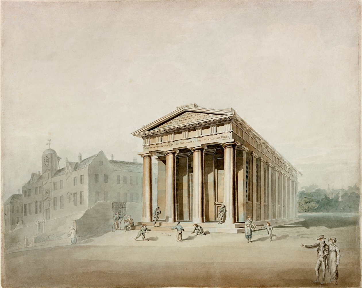 Royal Jubilee School (tinta e wc no papel) de John Dobson