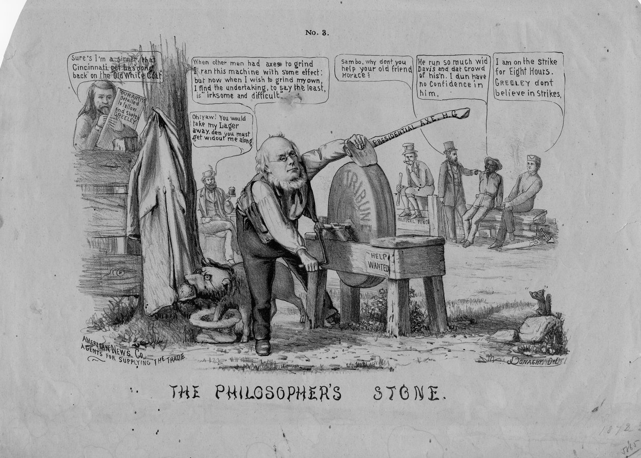 The philosophers stone, publicado pela American News Co., Nova York, c.1872 de John Donaghy