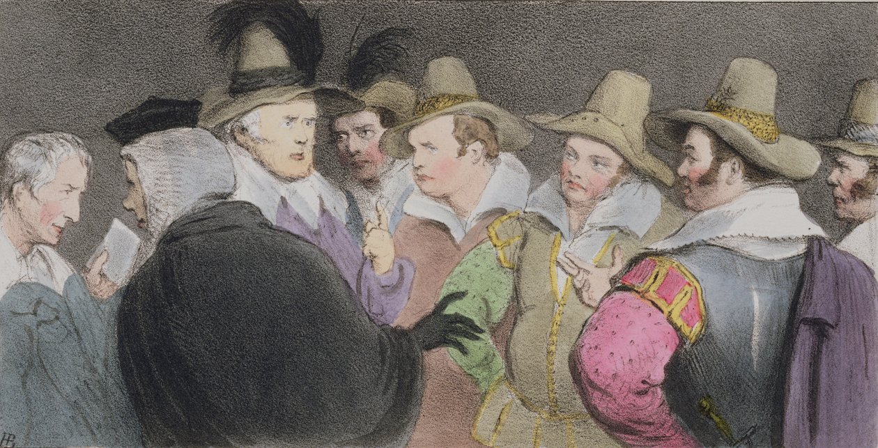 Conspiração para explodir o Parlamento, (HB Sketches No. 189), publicado em 1832 de John Doyle