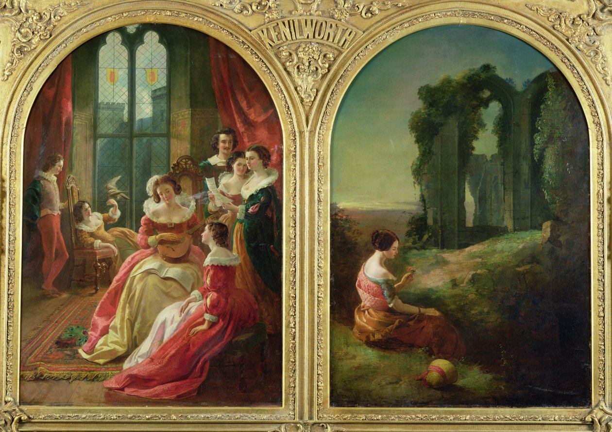 Castelo de Kenilworth - Passado e Presente, 1854 de John Eaton Walker