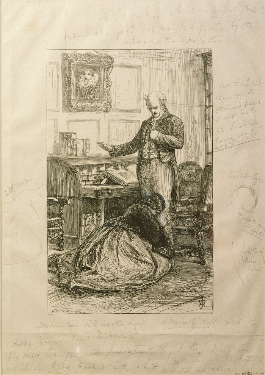 &39;Culpado&39;, prova de uma ilustração ao vol. II de &39;Orley Farm&39; por Anthony Trollope (1815-82) 1862 de John Everett Millais