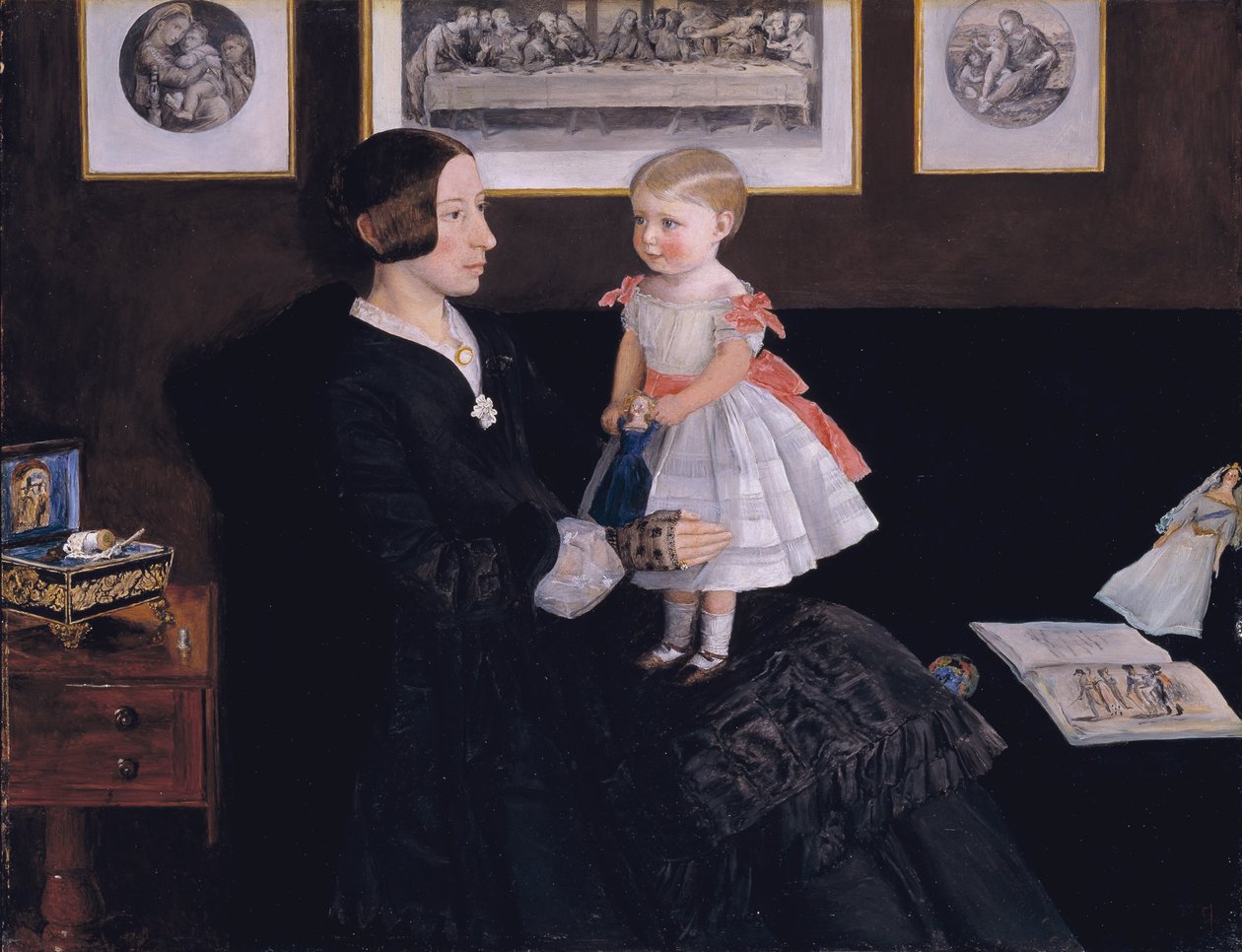 Mrs James Wyatt Jr e sua filha Sarah de John Everett Millais