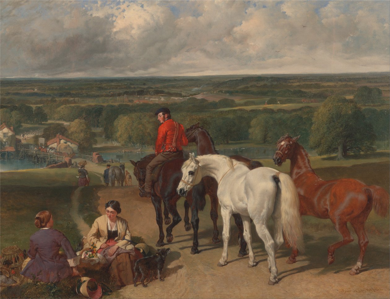 Exercitando os cavalos reais de John F. Herring