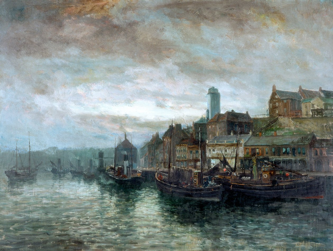 Cais em North Shields, c.1890-1910 de John Falconar Slater