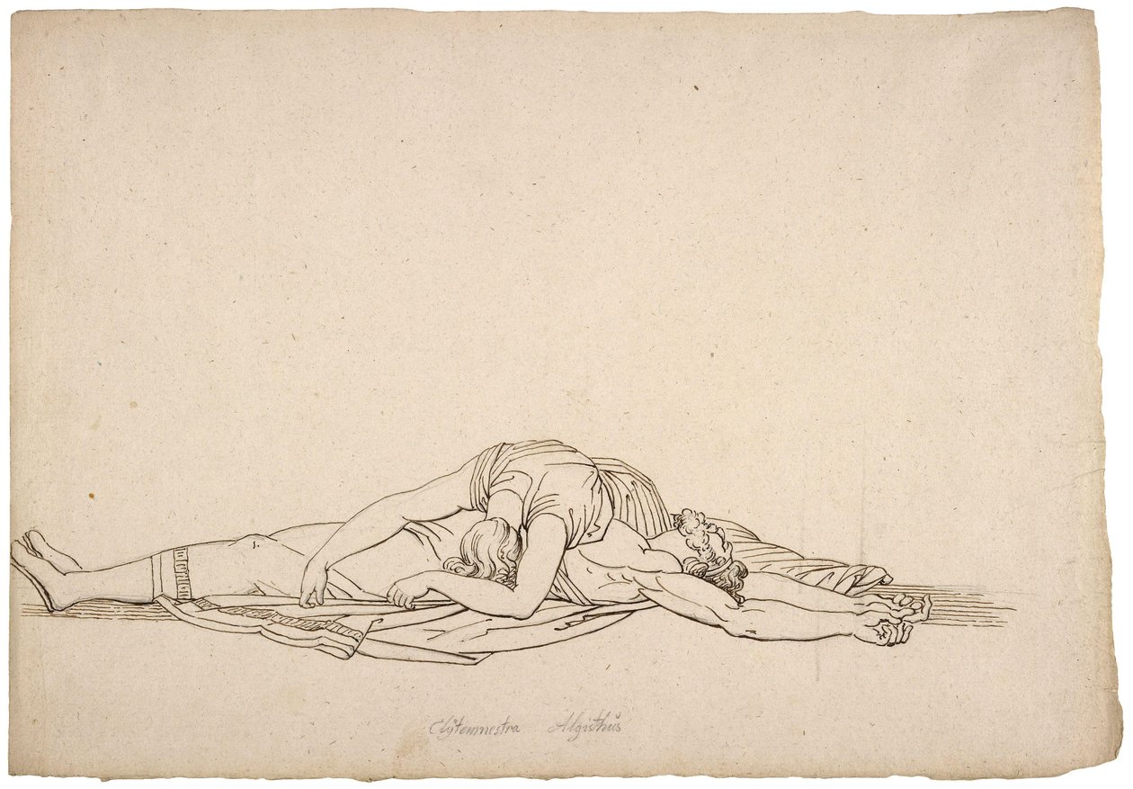 Eis este orgulhoso opressor do meu país; Choephora de William Blake de John Flaxman
