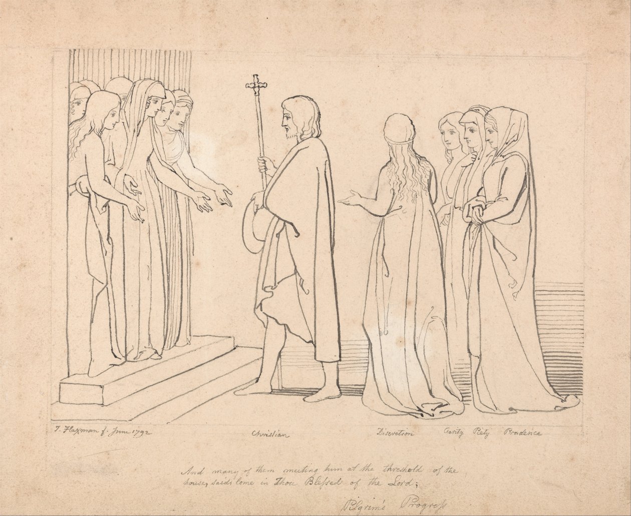 Ilustração para o progresso dos peregrinos de John Flaxman
