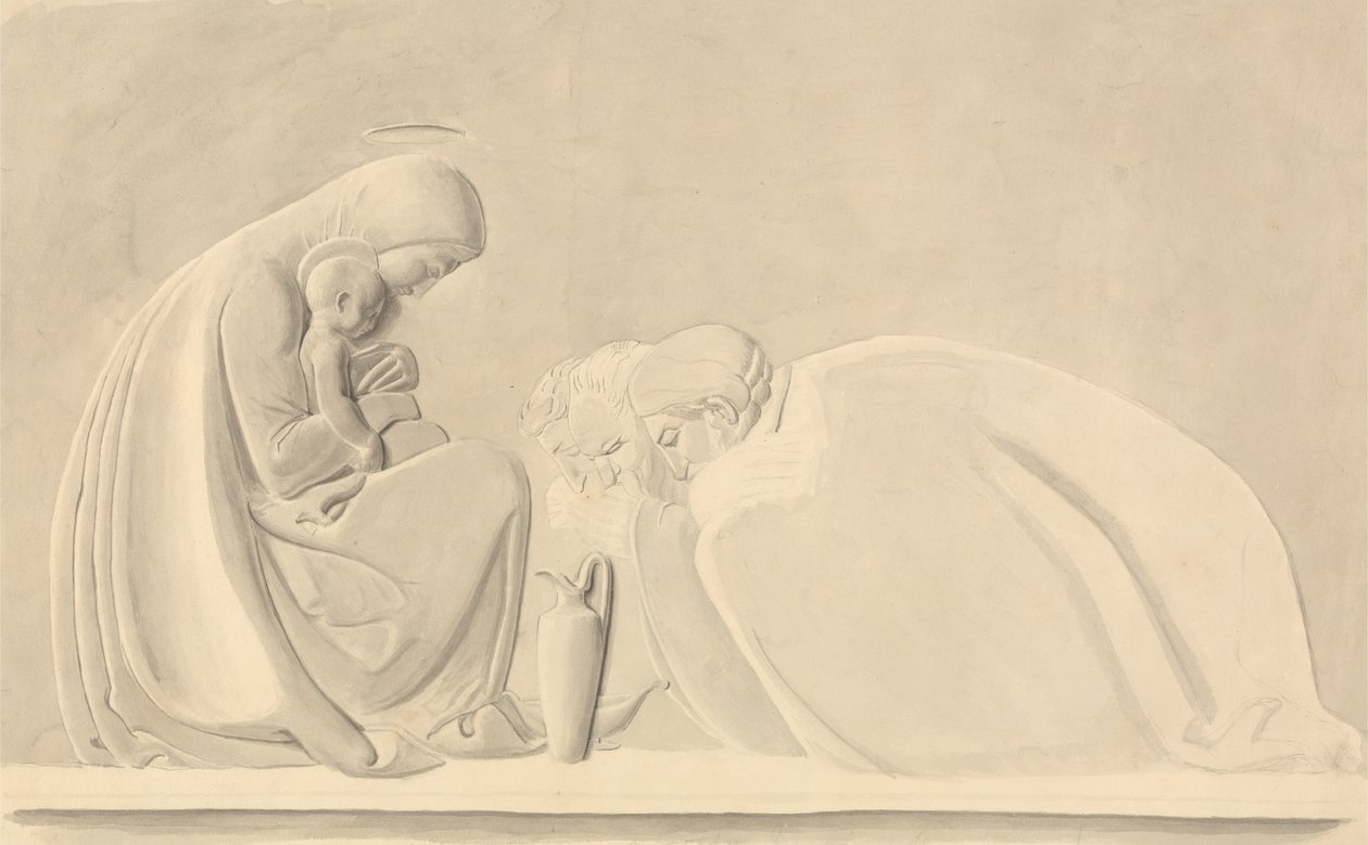 A adoração dos magos, um projeto para o relevo de Bas de John Flaxman