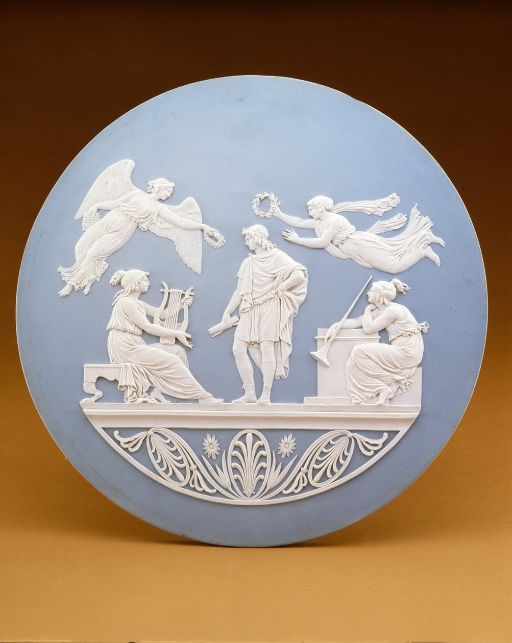 A apoteose de Virgílio, Wedgwood, c.1776 (jasperware) de John Flaxman