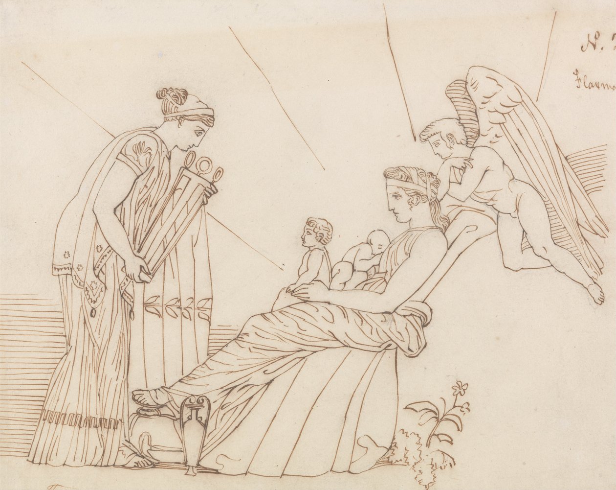 Para Phoebus em seu nascimento, de Ésquilo, Fúrias de John Flaxman