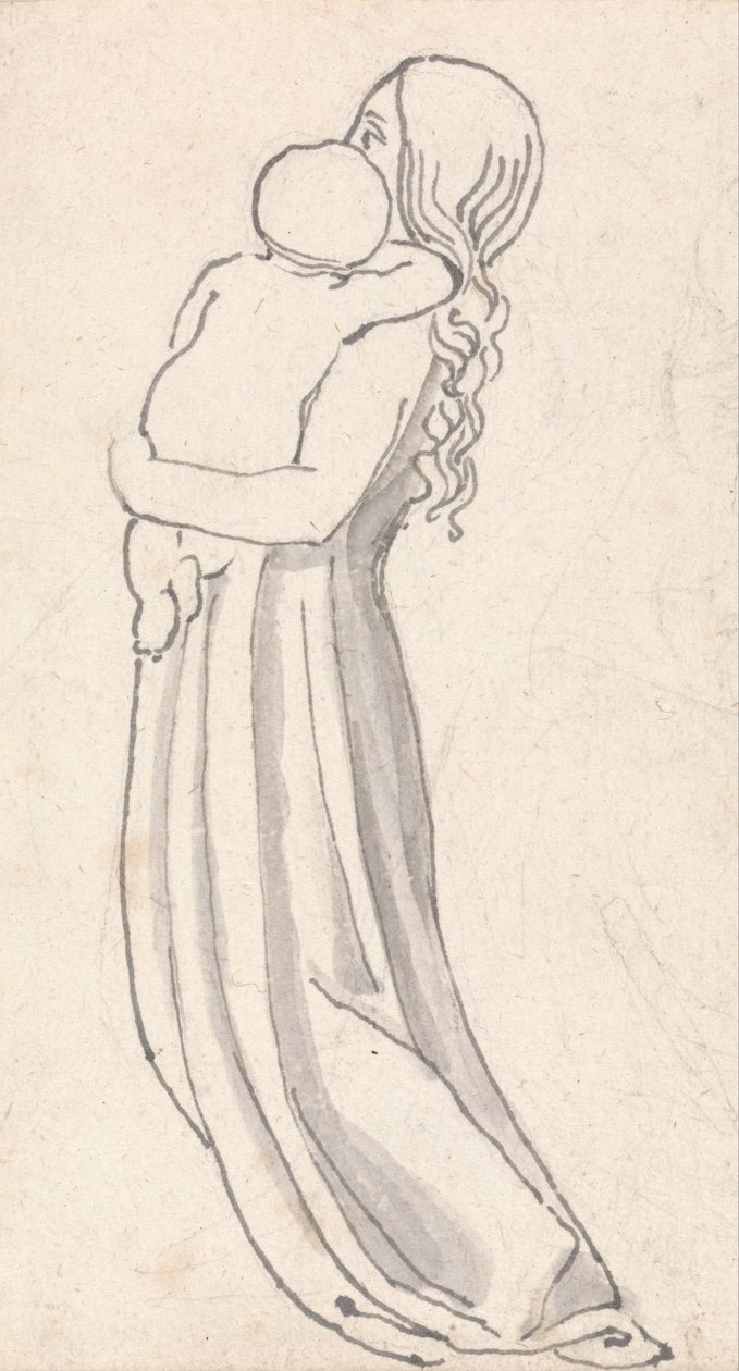 Mulheres carregando uma criança em seus braços de John Flaxman