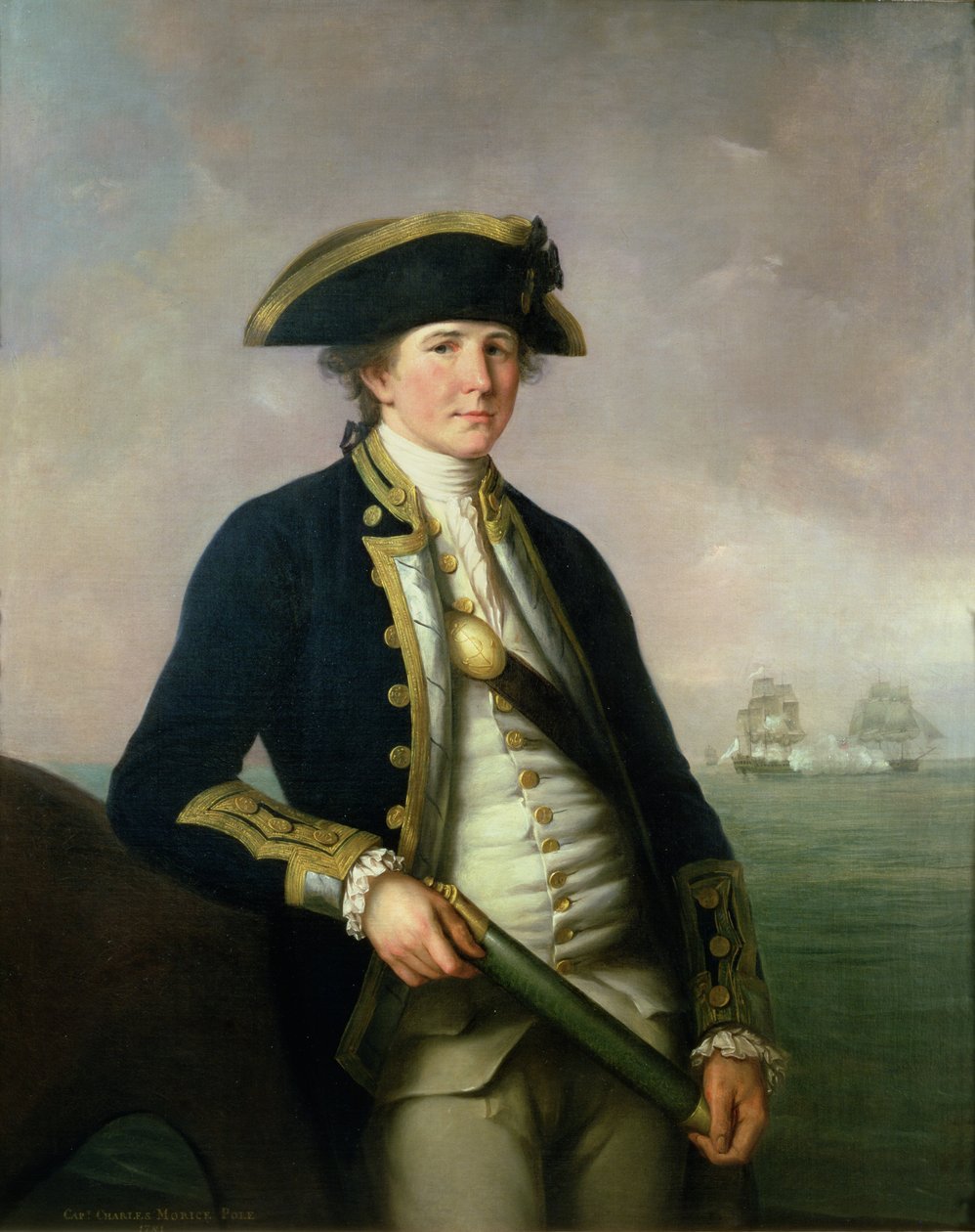 Capitão Charles Morice Pole, 1781 de John Francis Rigaud