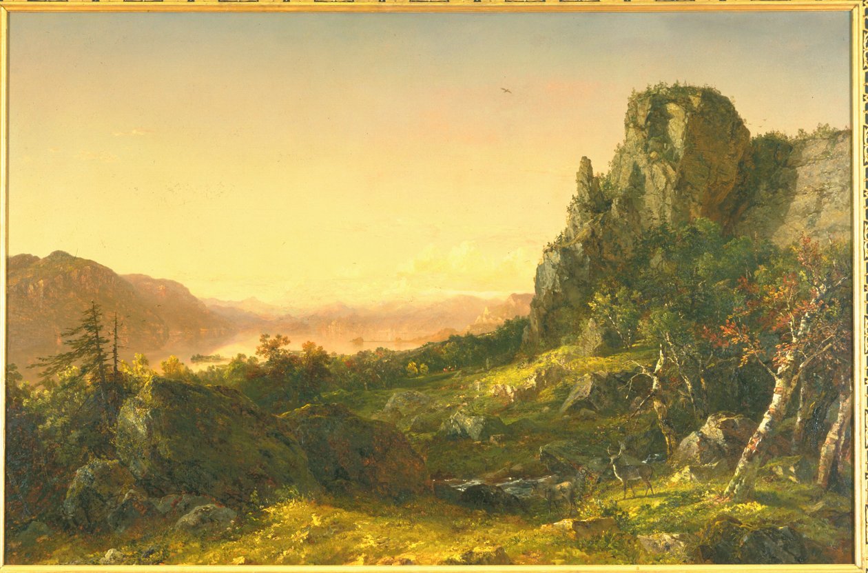 Paisagem Rochosa, 1853 de John Frederick Kensett