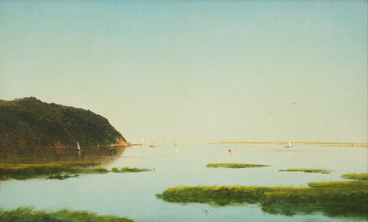 Vista, de, a, shrewsbury, rio, novo-jersey de John Frederick Kensett