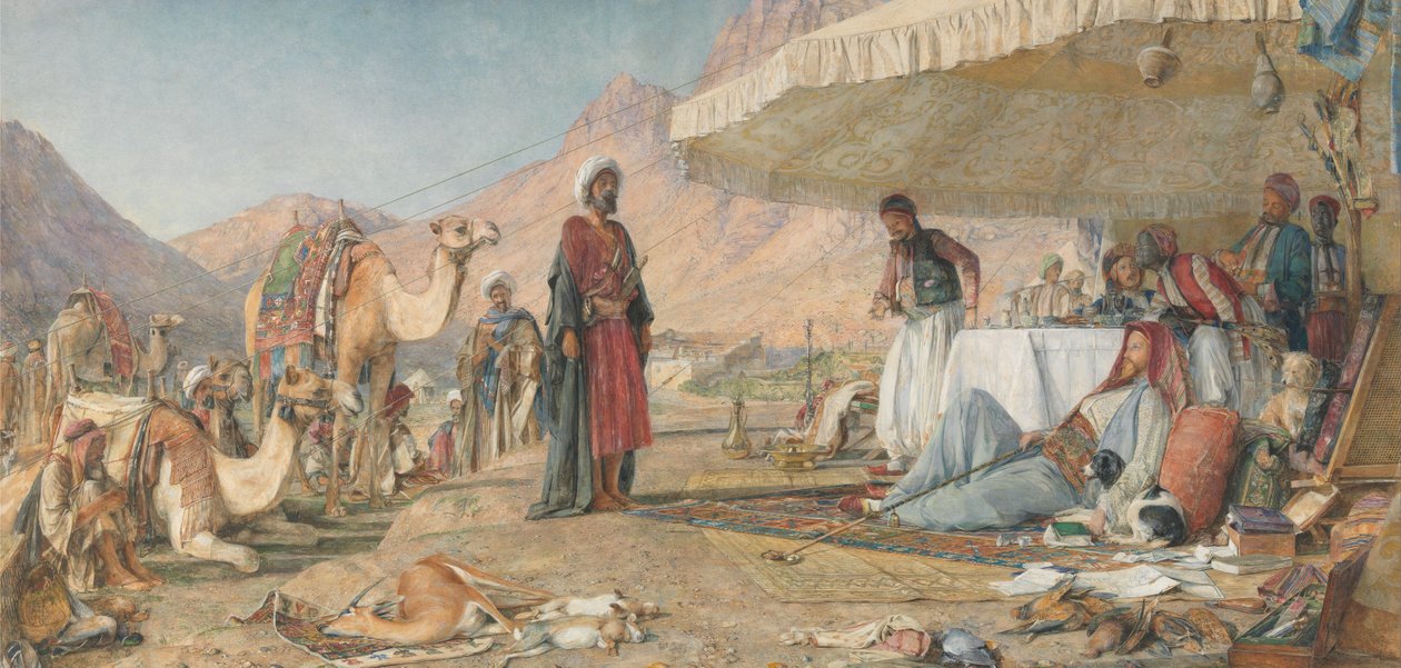 Um acampamento Frank no deserto do Monte Sinai. 1842 de John Frederick Lewis