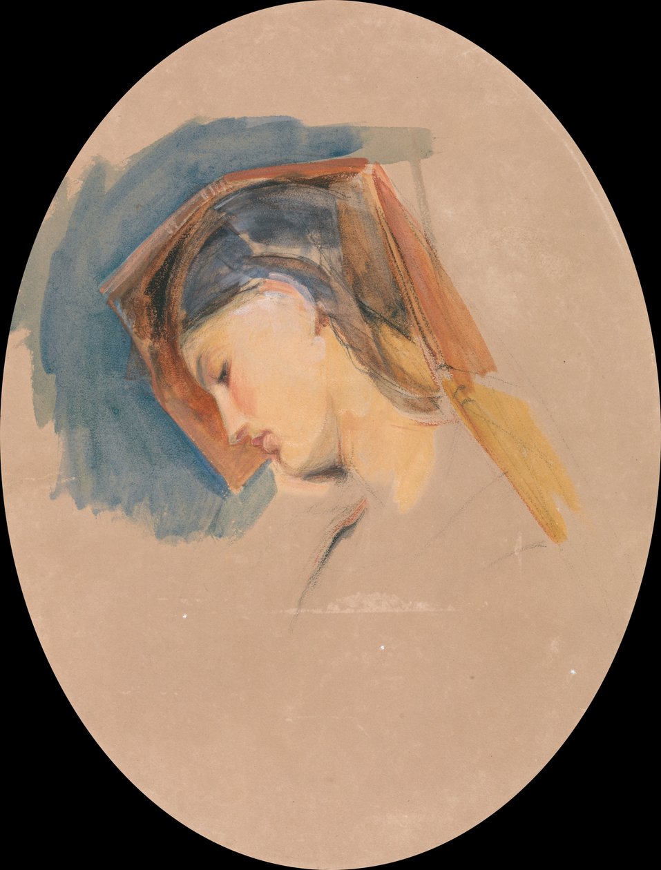 Cabeça de uma jovem mulher de John Frederick Lewis
