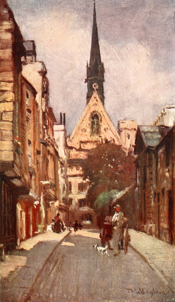 Exeter College Chapel, da Ship Street, 1903 de John Fulleylove