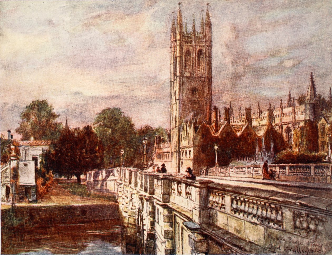 Magdalen Tower and Bridge, 1903 de John Fulleylove