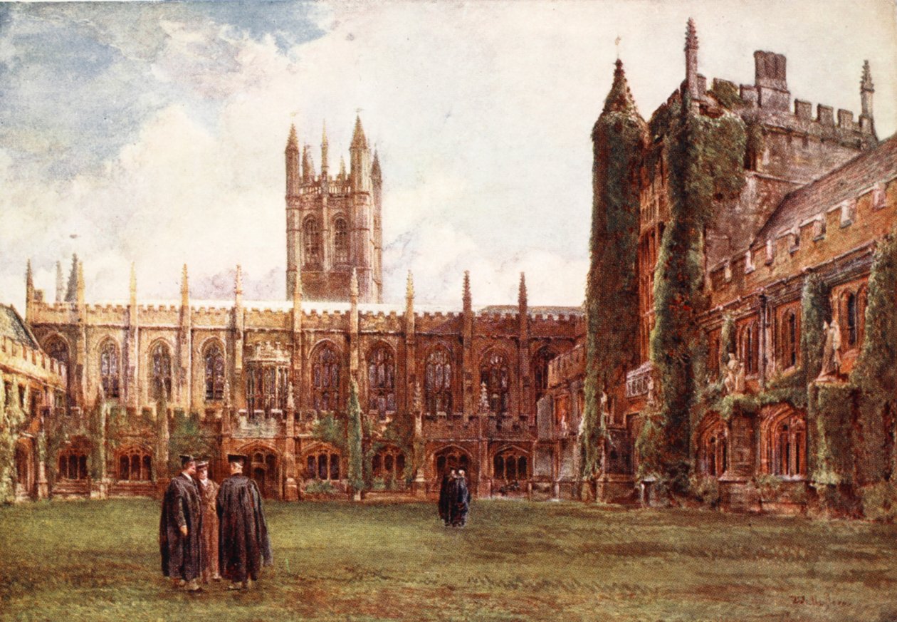 Os claustros, faculdade de Magdalen, 1903 de John Fulleylove