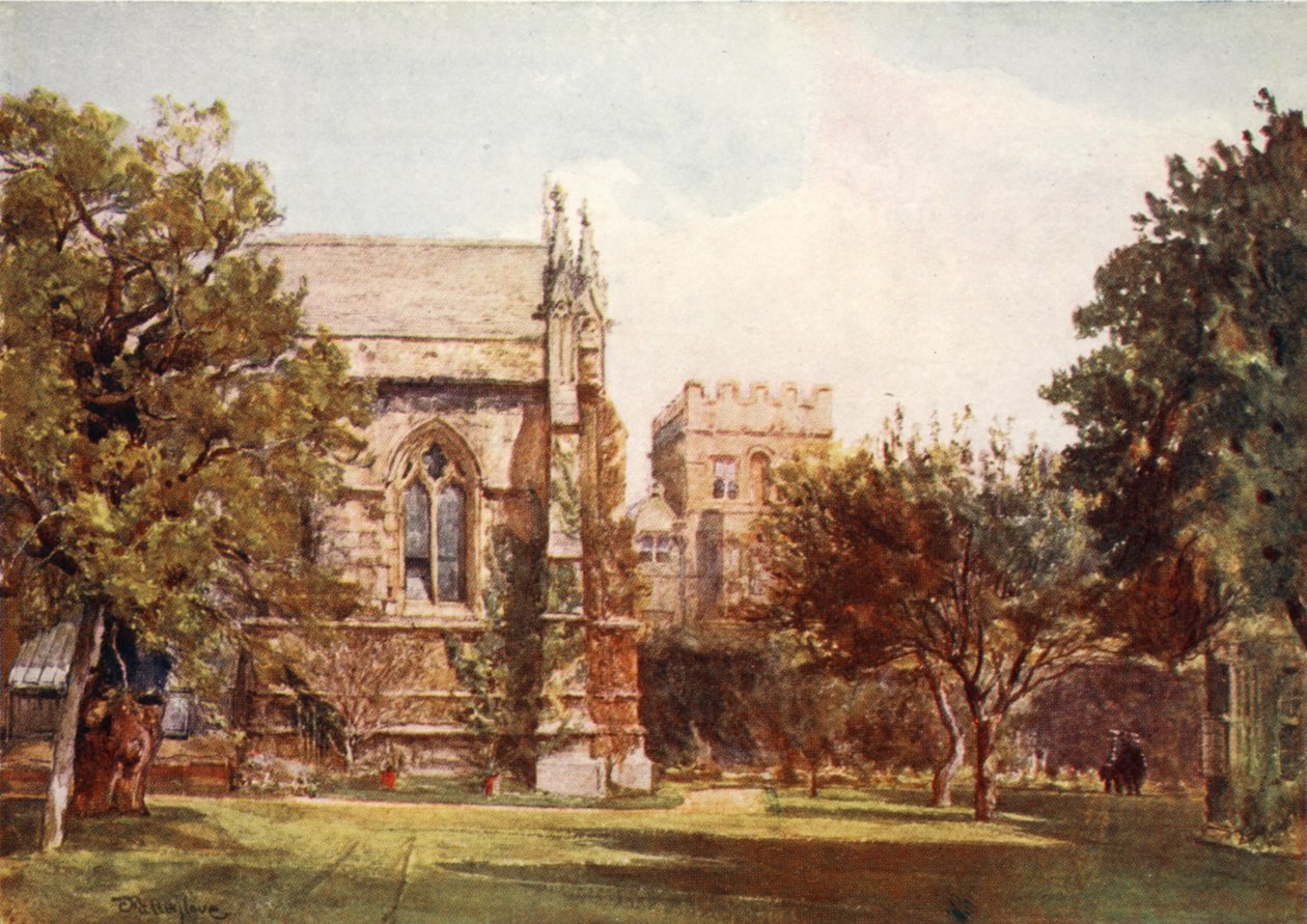 Colégio Universitário, jardim privado do Mestre, 1903 de John Fulleylove