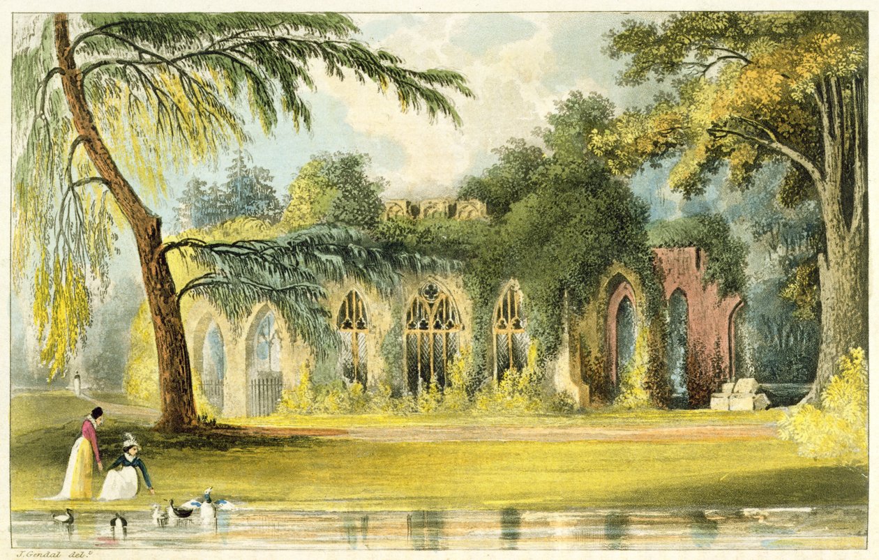 As ruínas, Frogmore, 1828 de John Gendall