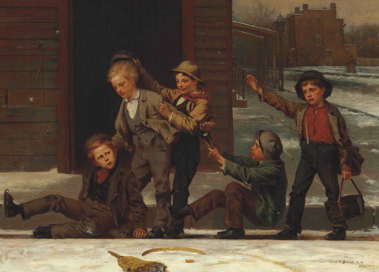 Esportes de inverno na calha de John George Brown