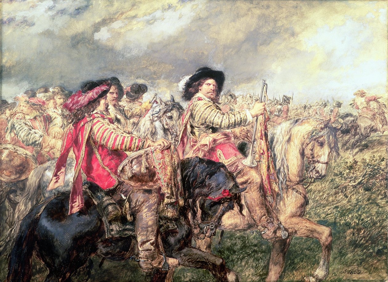 Após a Batalha de Naseby em 1645, 1860 de John Gilbert