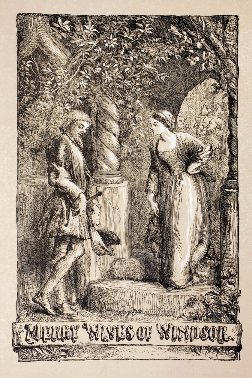 Ilustração para The Merry Wives of Windsor, de &39;The Illustrated Library Shakespeare&39;, publicada em Londres, 1890 de John Gilbert