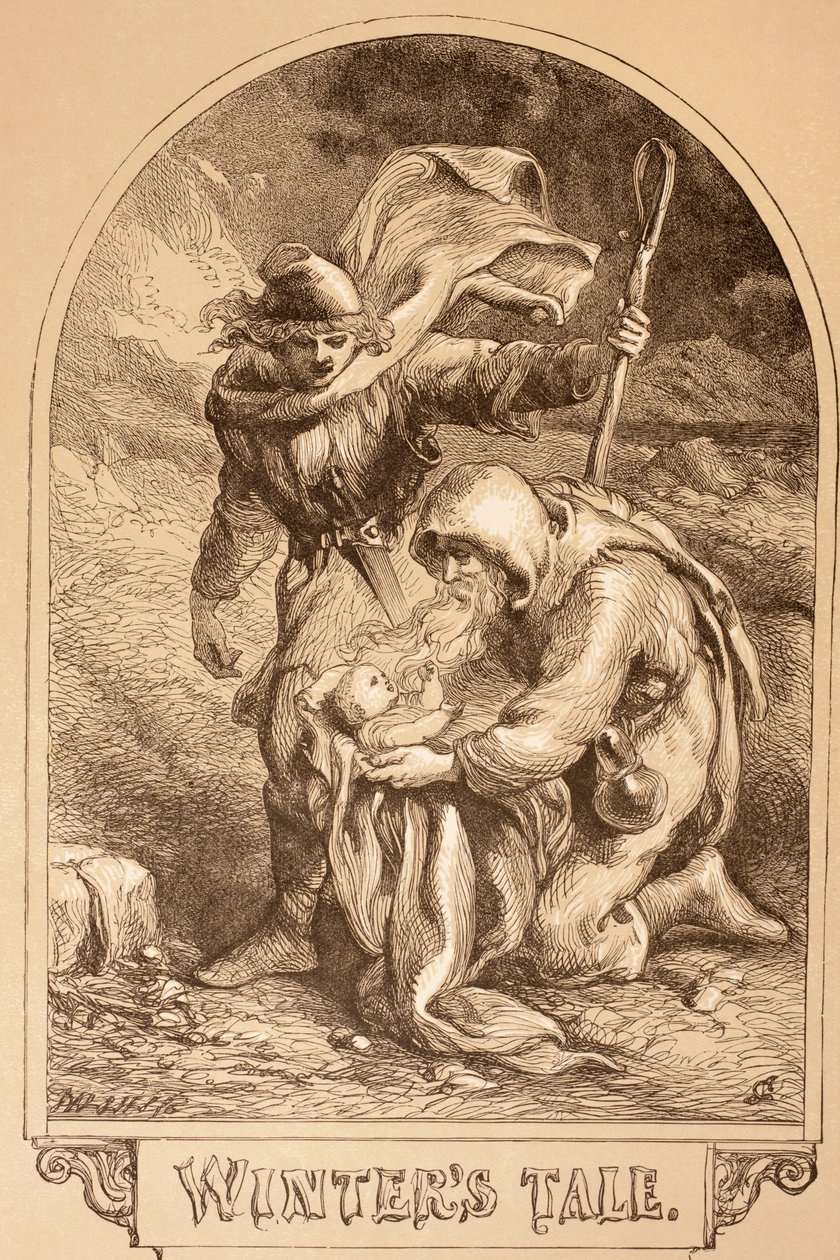 Ilustração para The Winter&39;s Tale, da &39;The Illustrated Library Shakespeare&39;, publicada em Londres, 1890 de John Gilbert