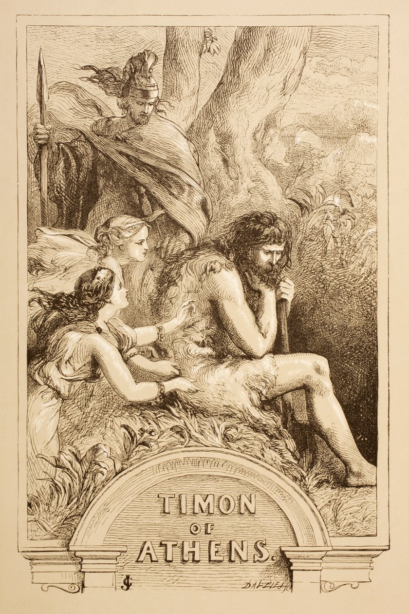 Ilustração para Timon of Athens, de &39;The Illustrated Library Shakespeare&39;, publicada em Londres, 1890 de John Gilbert