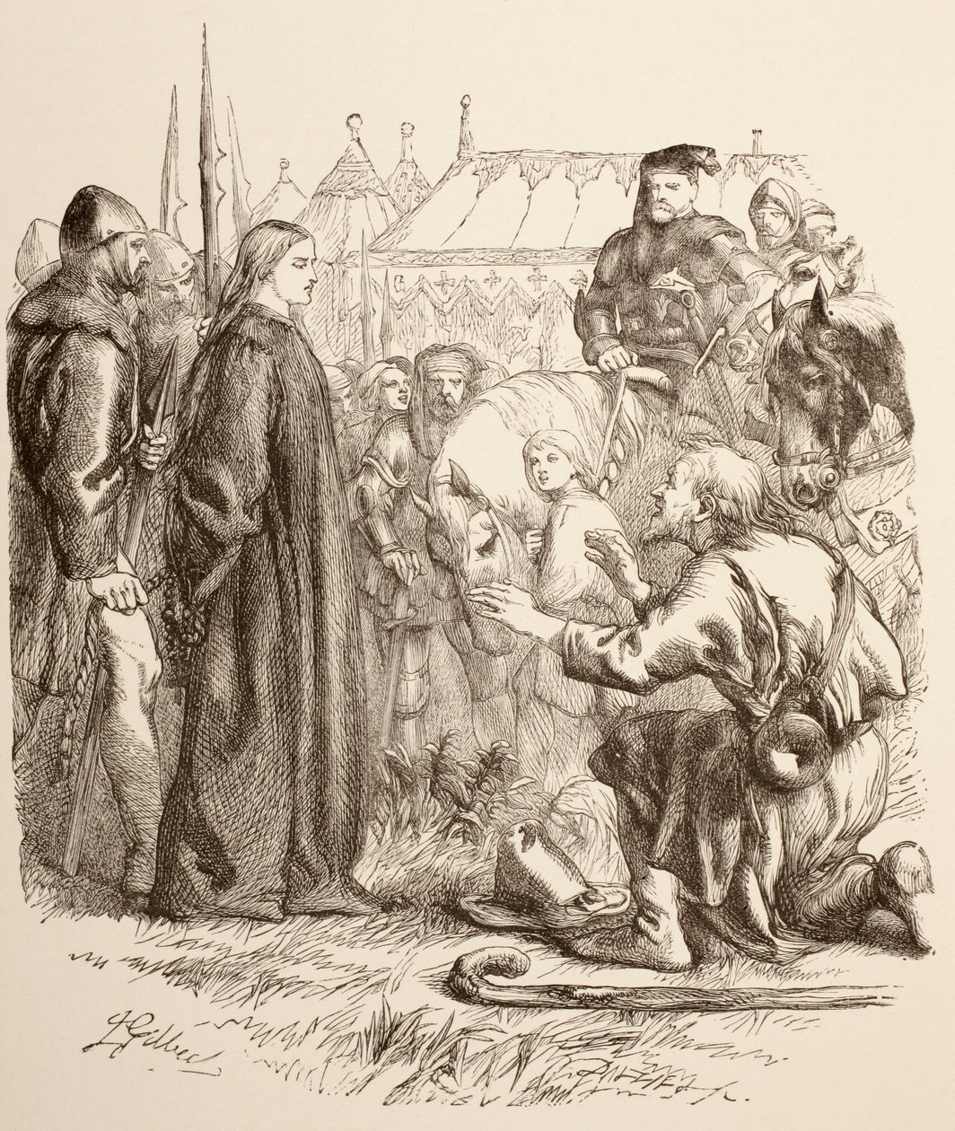 Joan la pucelle na estaca, 1890 de John Gilbert