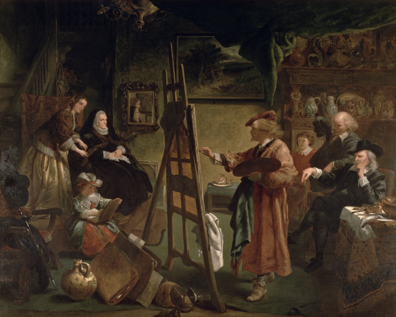 Rembrandt em seu estúdio de John Gilbert