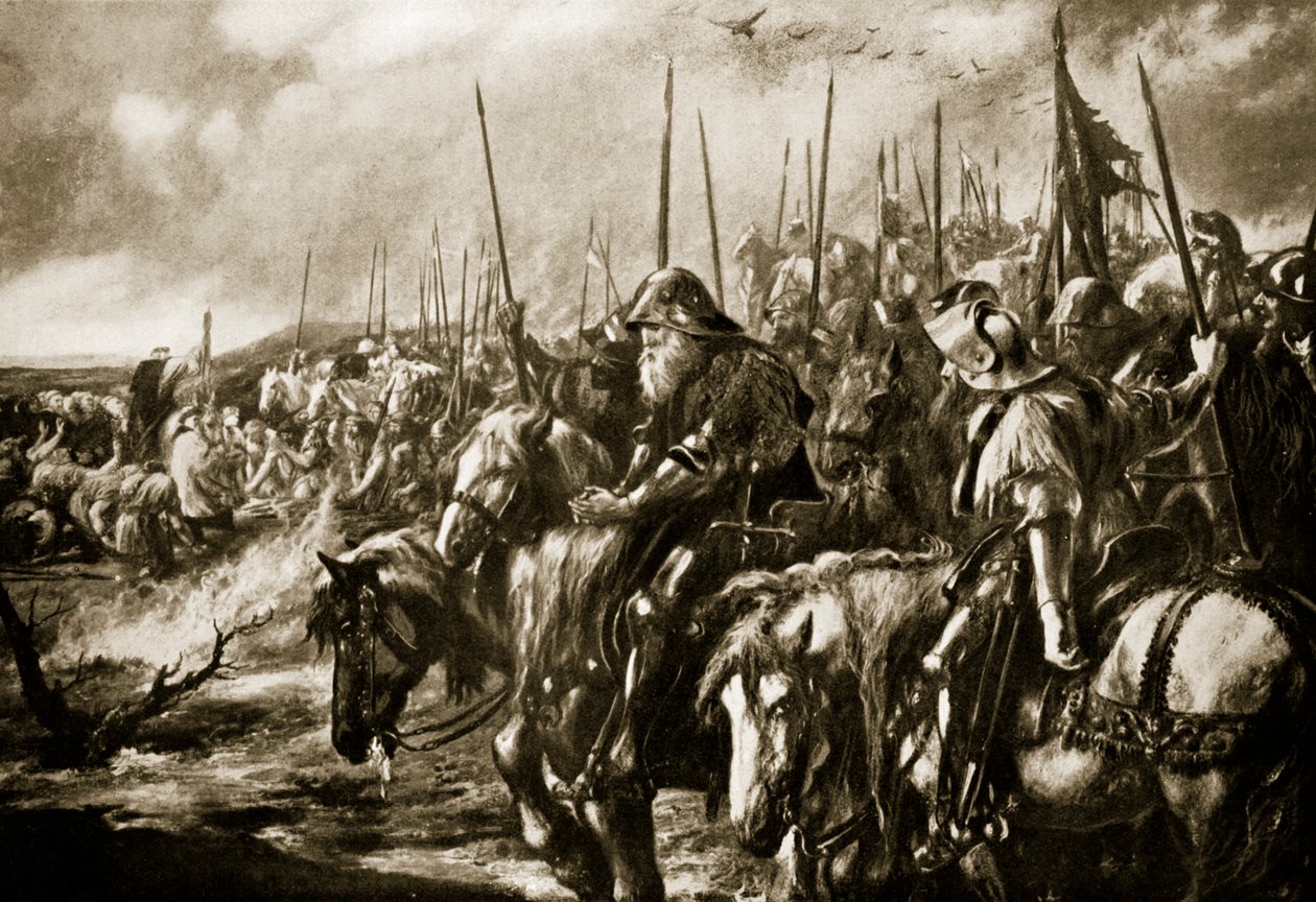 Na manhã da batalha de Agincourt, 1415 de John Gilbert
