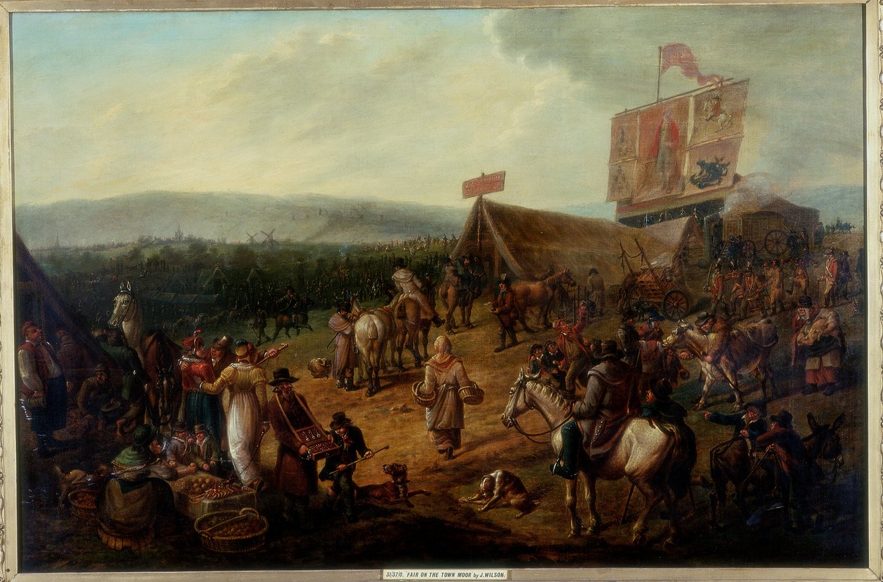 Feira na cidade Moor, Newcastle, c.1810 de John Glen Wilson
