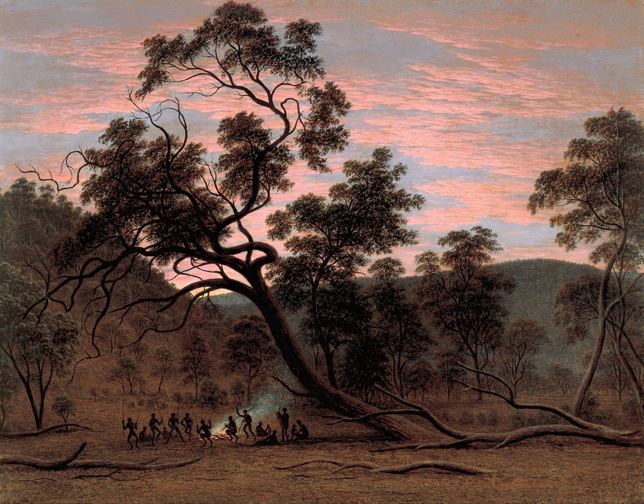 Um corroboree de nativos em Mills Plains de John Glover
