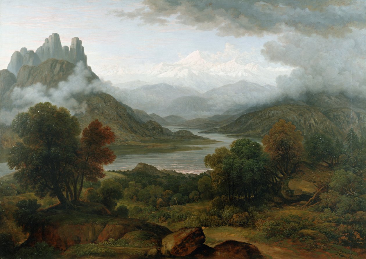 Olhando para o Val d&39;Aosta, Bernese Oberland de John Glover