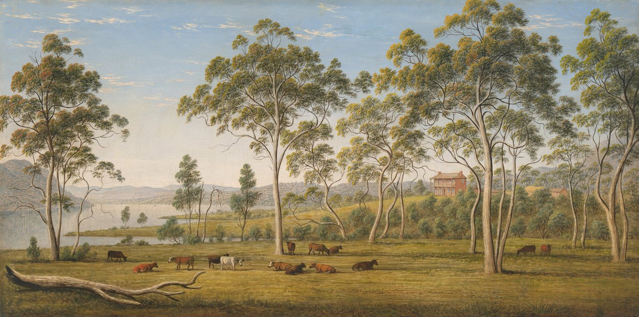 Sr. Robinsons casa no Derwent, Van Diemens Land de John Glover