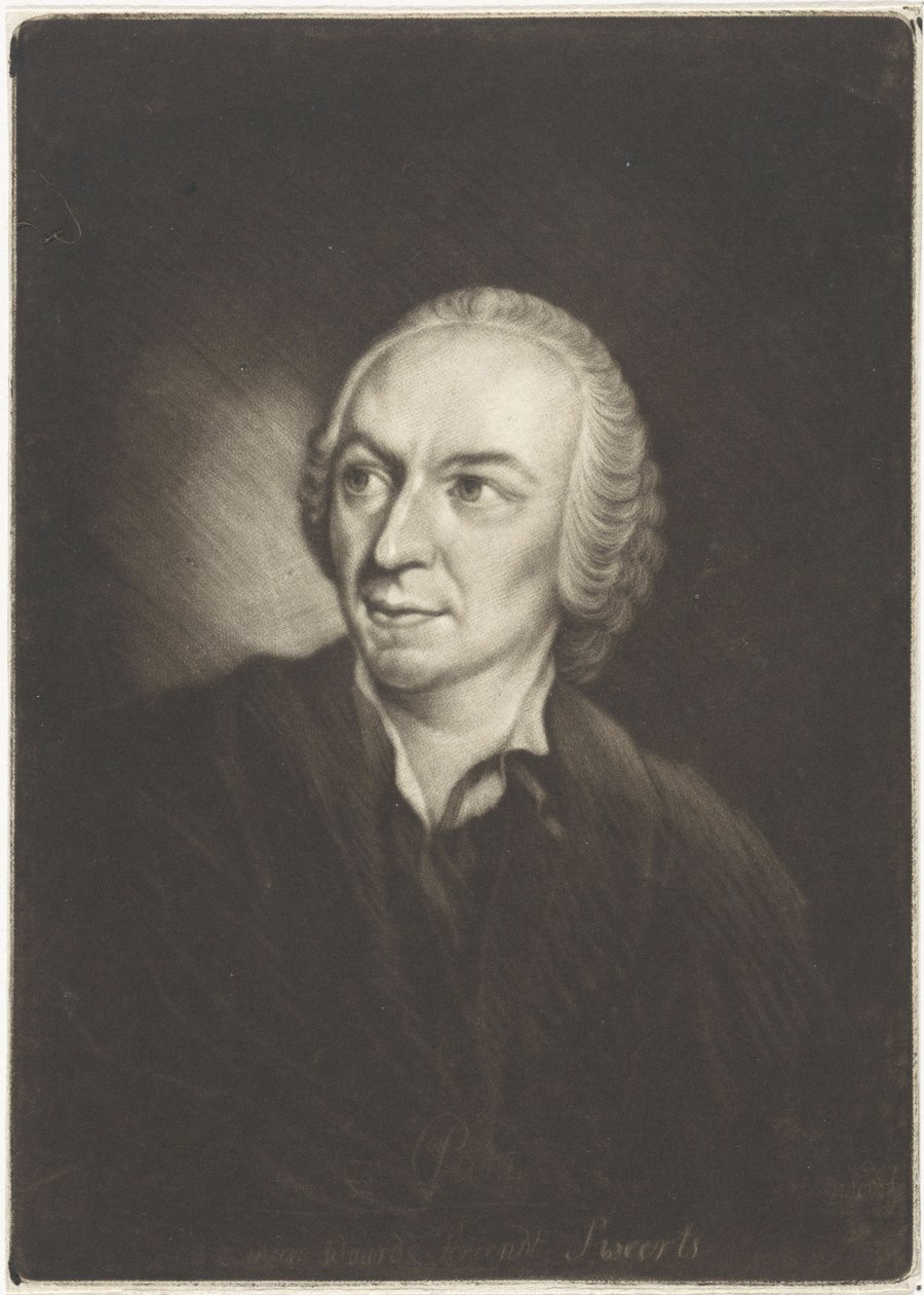 Retrato do pintor Jan Punt (mezzotint) de John Greenwood