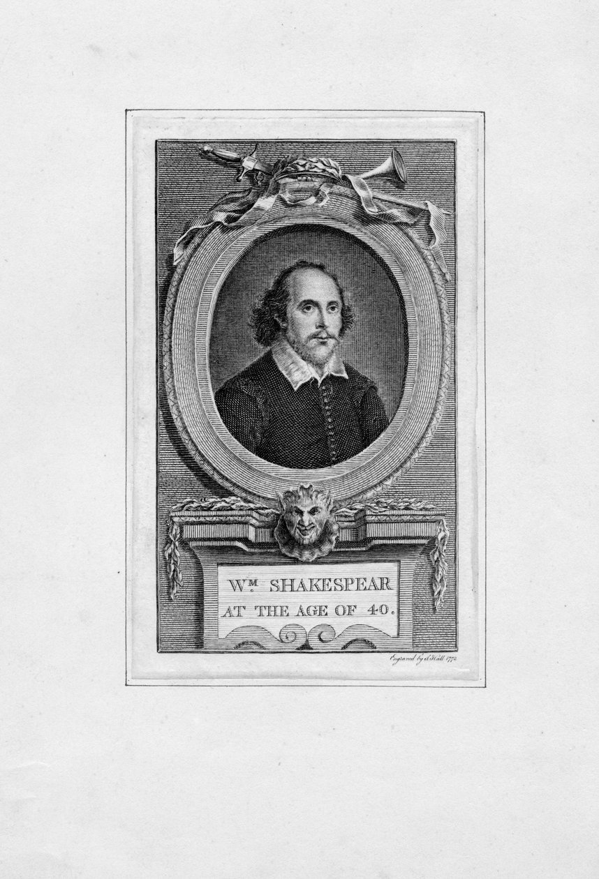 retrato gravado de John Hall