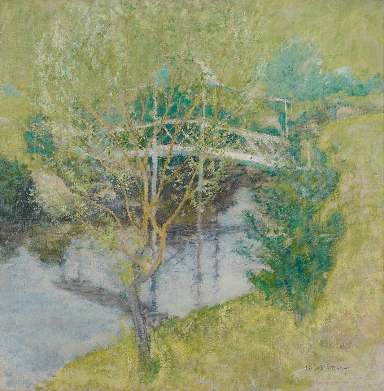 A ponte branca de John Henry Twachtman
