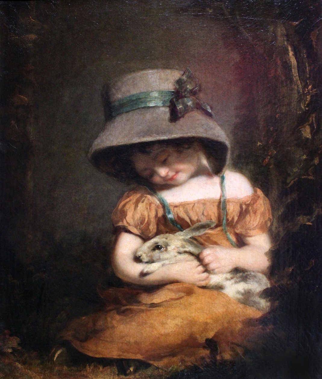 Menina com um coelho de John Hoppner