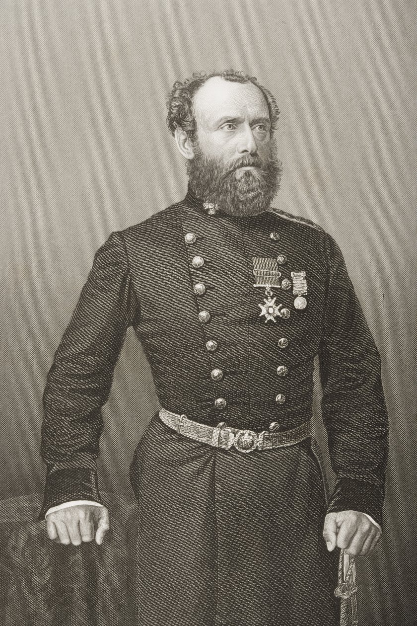 Charles Ash Windham (1810-70), KCB, gravado por DJ Pound de uma fotografia de &39;A Sala de Estar de Personagens Eminentes, Volume 2&39;, publicado em Londres, 1860 de John Jabez Edwin Paisley Mayall