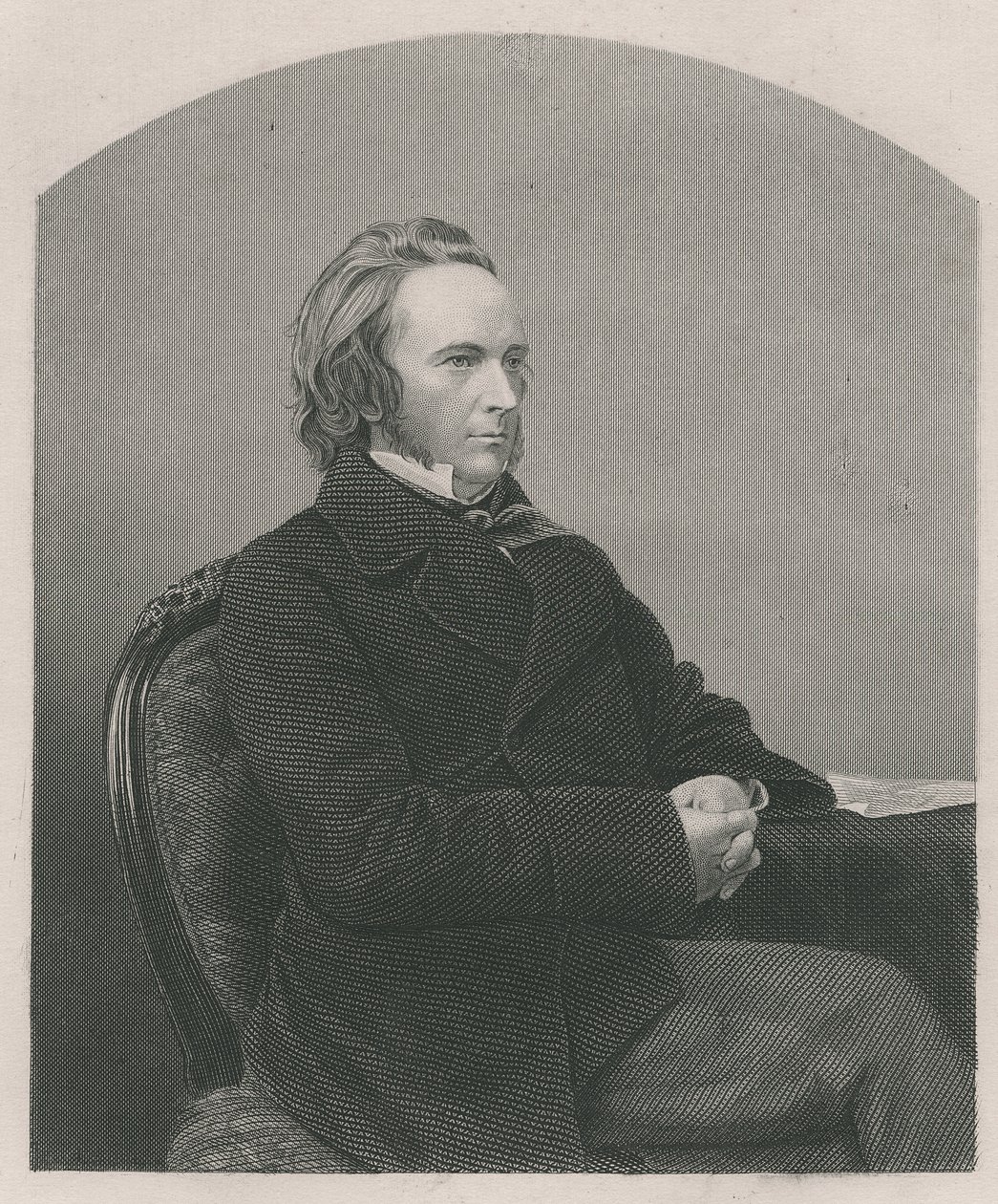 George John Douglas Campbell, 8º Duque de Argyll, gravado por DJ Pound a partir de uma fotografia, de &39;A Sala de Estar de Personagens Eminentes, Volume 2&39;, publicado em Londres, 1860 de John Jabez Edwin Paisley Mayall
