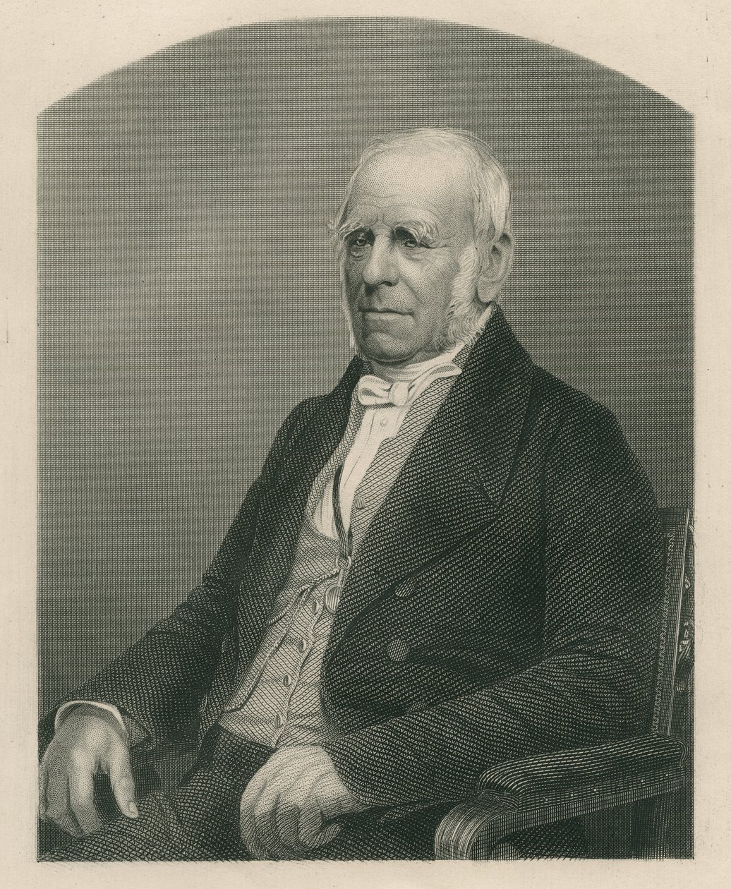 Henry Petty-Fitzmaurice, 3º Marquês de Lansdowne, gravado por DJ Pound a partir de uma fotografia, de &39;The Drawing-Room of Eminent Personages, Volume 2&39;, publicado em Londres, 1860 de John Jabez Edwin Paisley Mayall